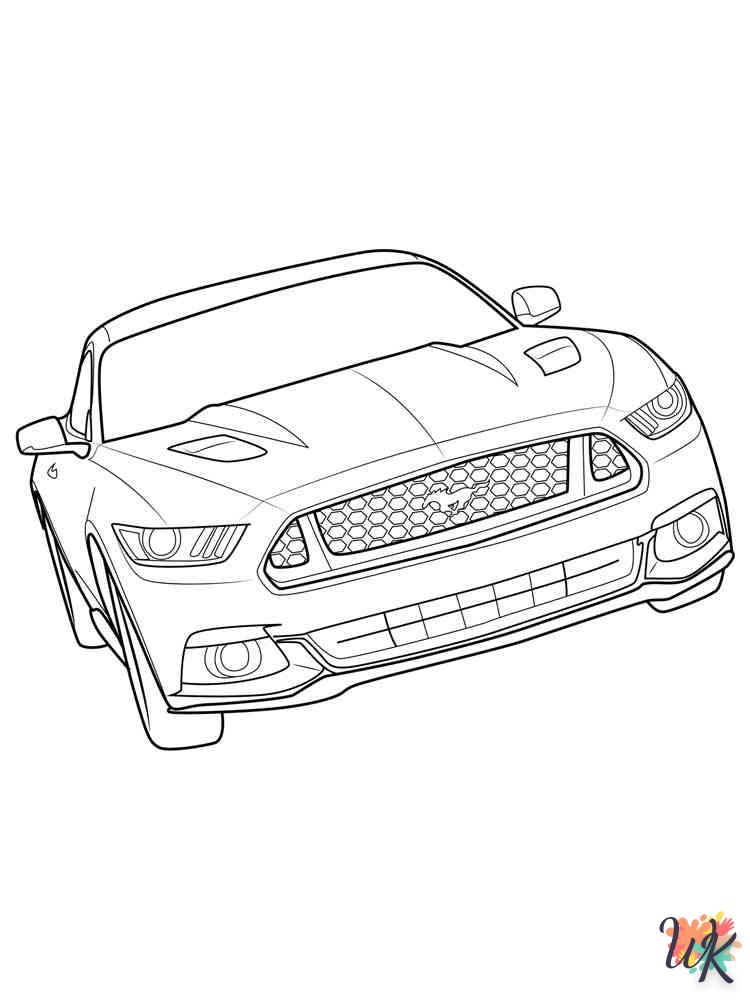 Dibujos para Colorear Mustang 47