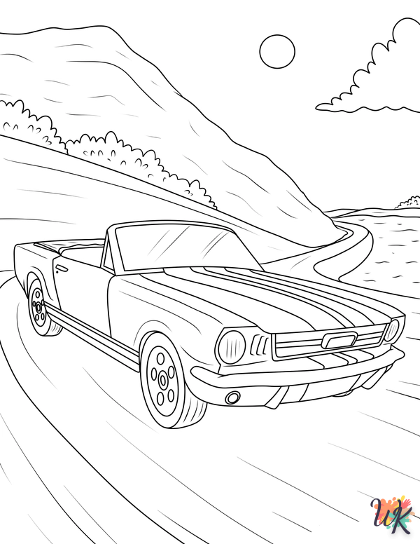 Dibujos para Colorear Mustang 51