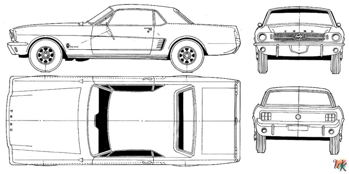 Dibujos para Colorear Mustang 9