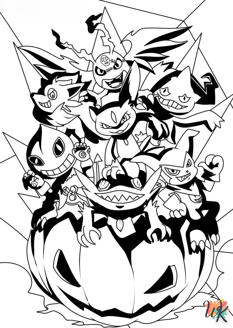Dibujos para Colorear Pokemon Halloween 29