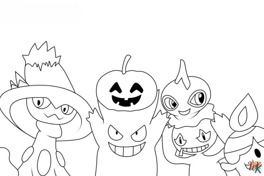 Dibujos para Colorear Pokemon Halloween 36