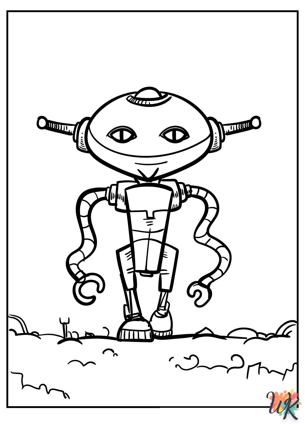 Dibujos para Colorear Robot 9