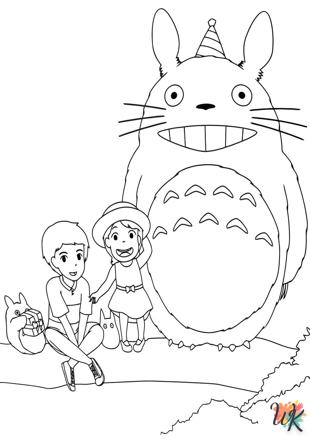 Dibujos para Colorear Totoro 10