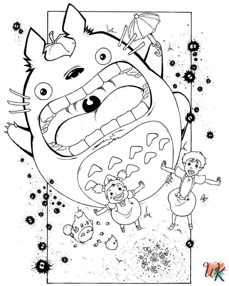 Dibujos para Colorear Totoro 37