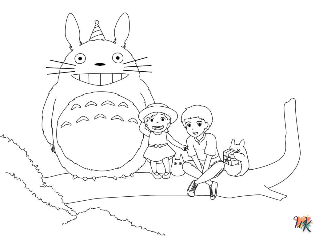 Dibujos para Colorear Totoro 44