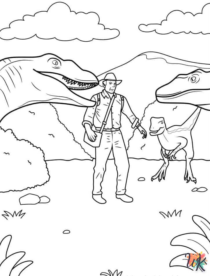 Dibujos para Colorear Velociraptor 1