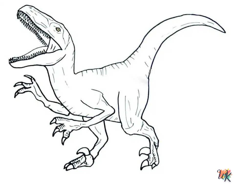 Dibujos para Colorear Velociraptor 10