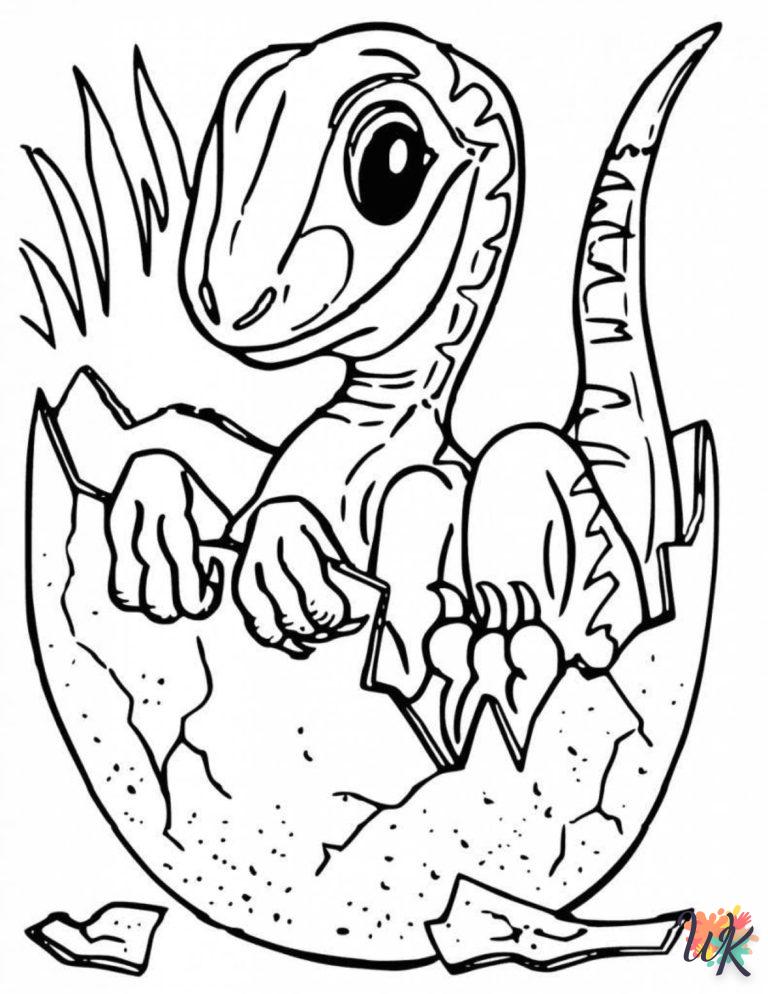 Dibujos para Colorear Velociraptor 11