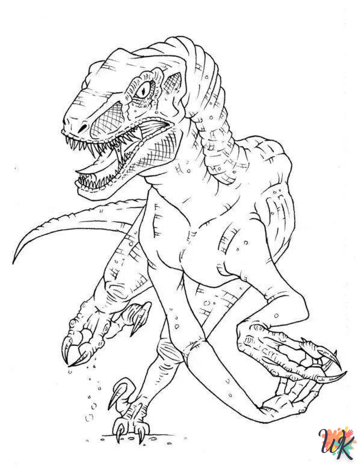 Dibujos para Colorear Velociraptor 13
