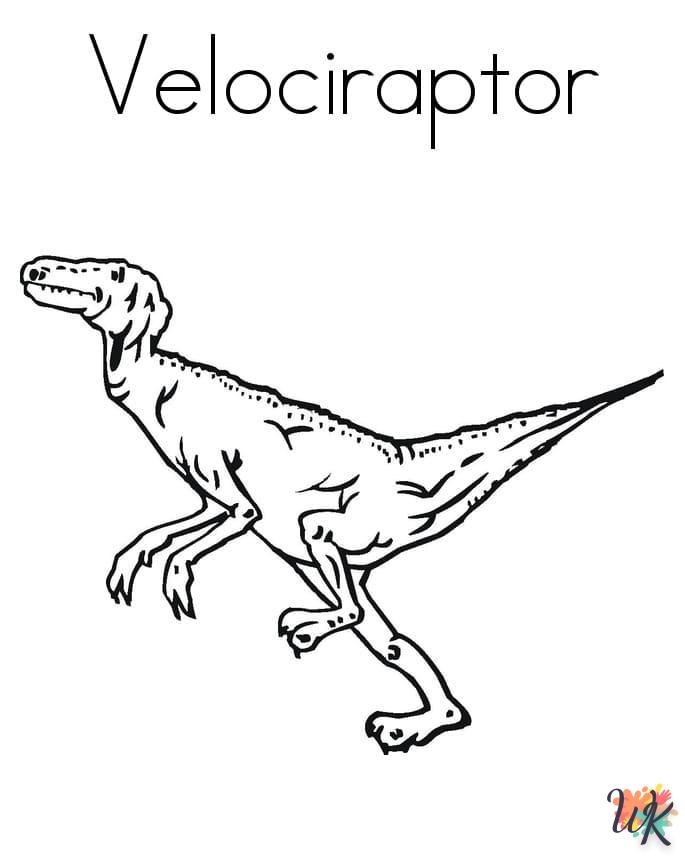 Dibujos para Colorear Velociraptor 15