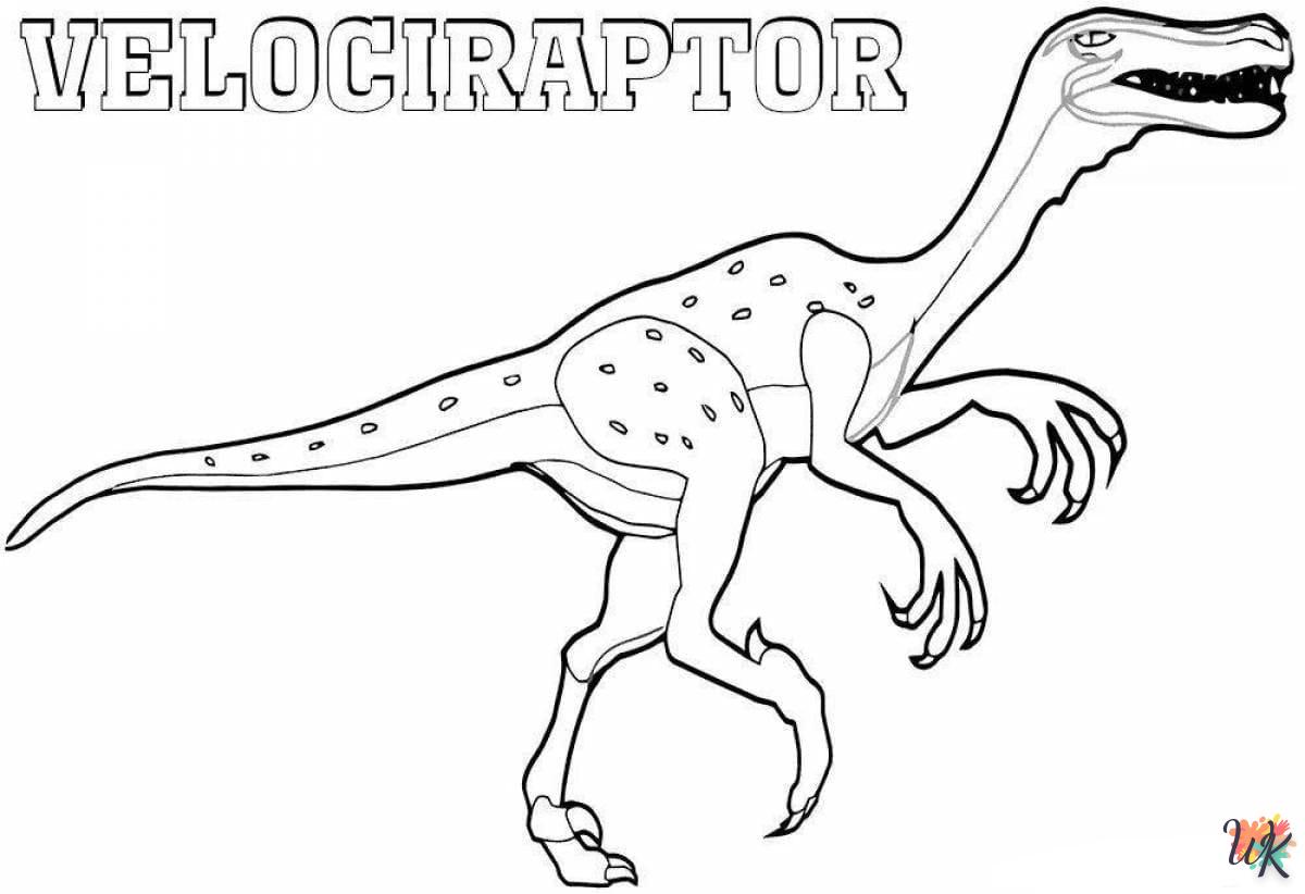 Dibujos para Colorear Velociraptor 16