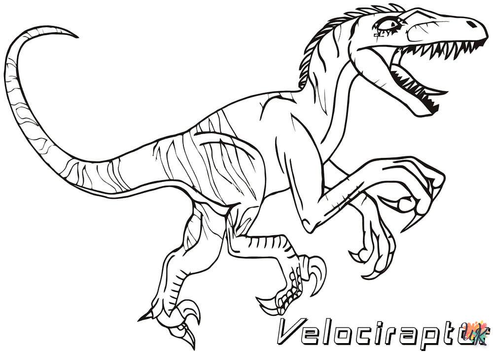 Dibujos para Colorear Velociraptor 18