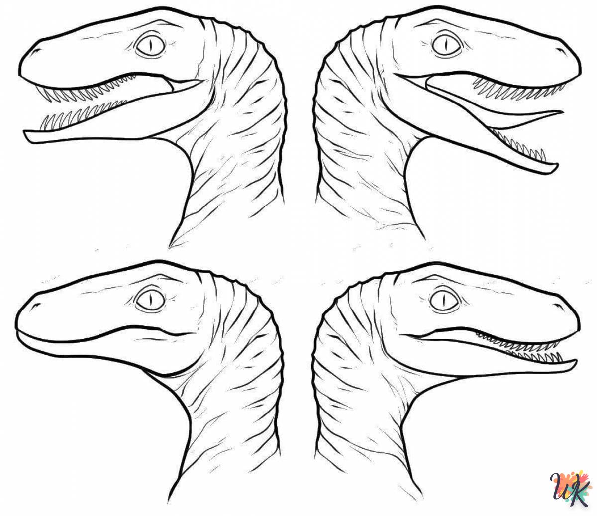Dibujos para Colorear Velociraptor 19