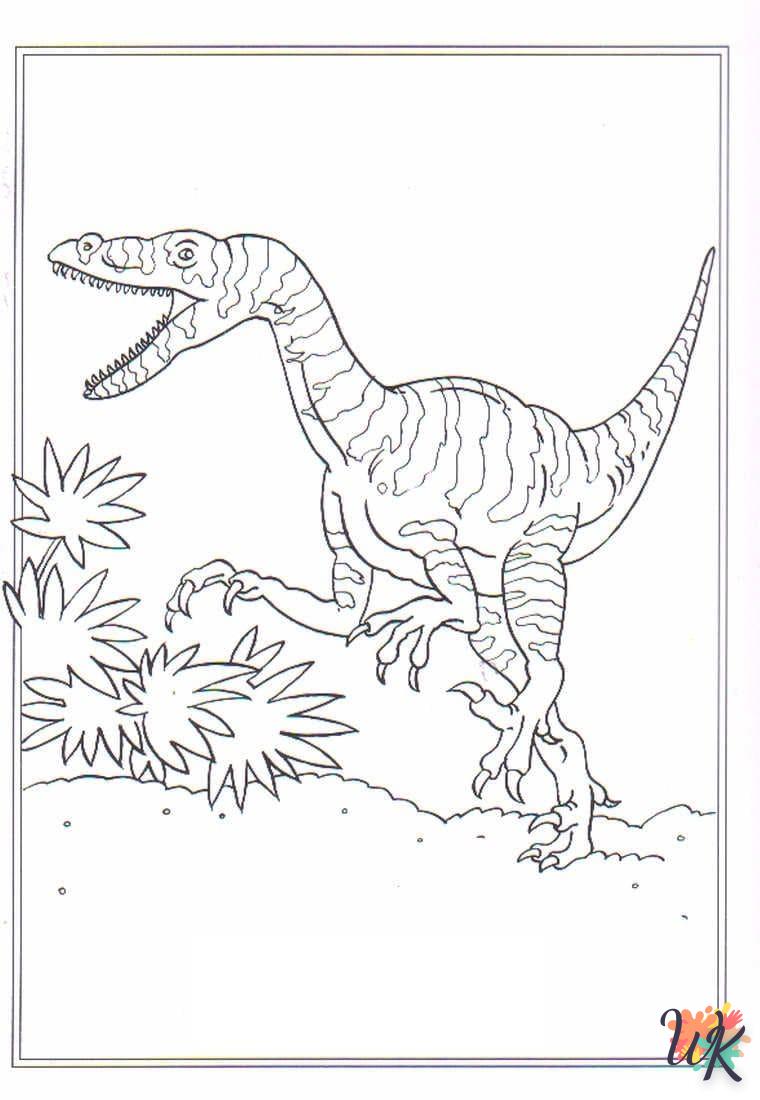 Dibujos para Colorear Velociraptor 21