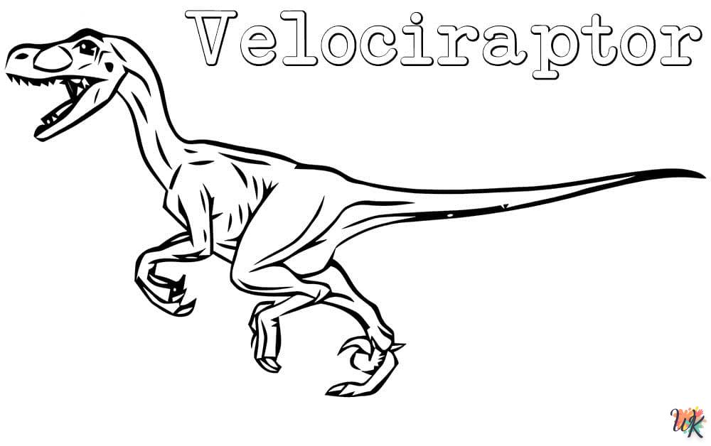 Dibujos para Colorear Velociraptor 22