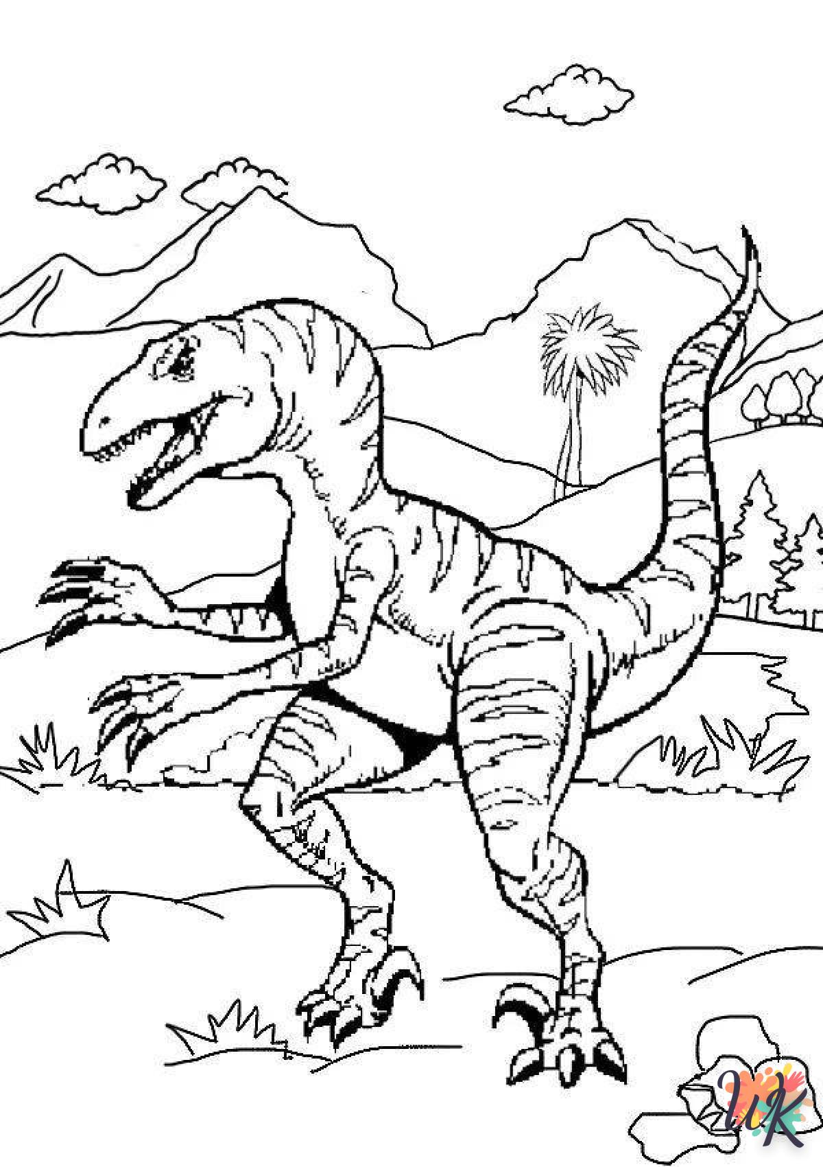 Dibujos para Colorear Velociraptor 23