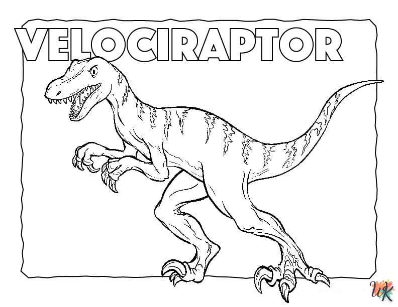 Dibujos para Colorear Velociraptor 24