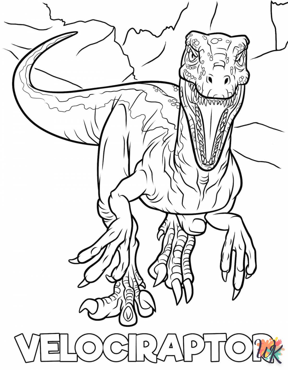 Dibujos para Colorear Velociraptor 25