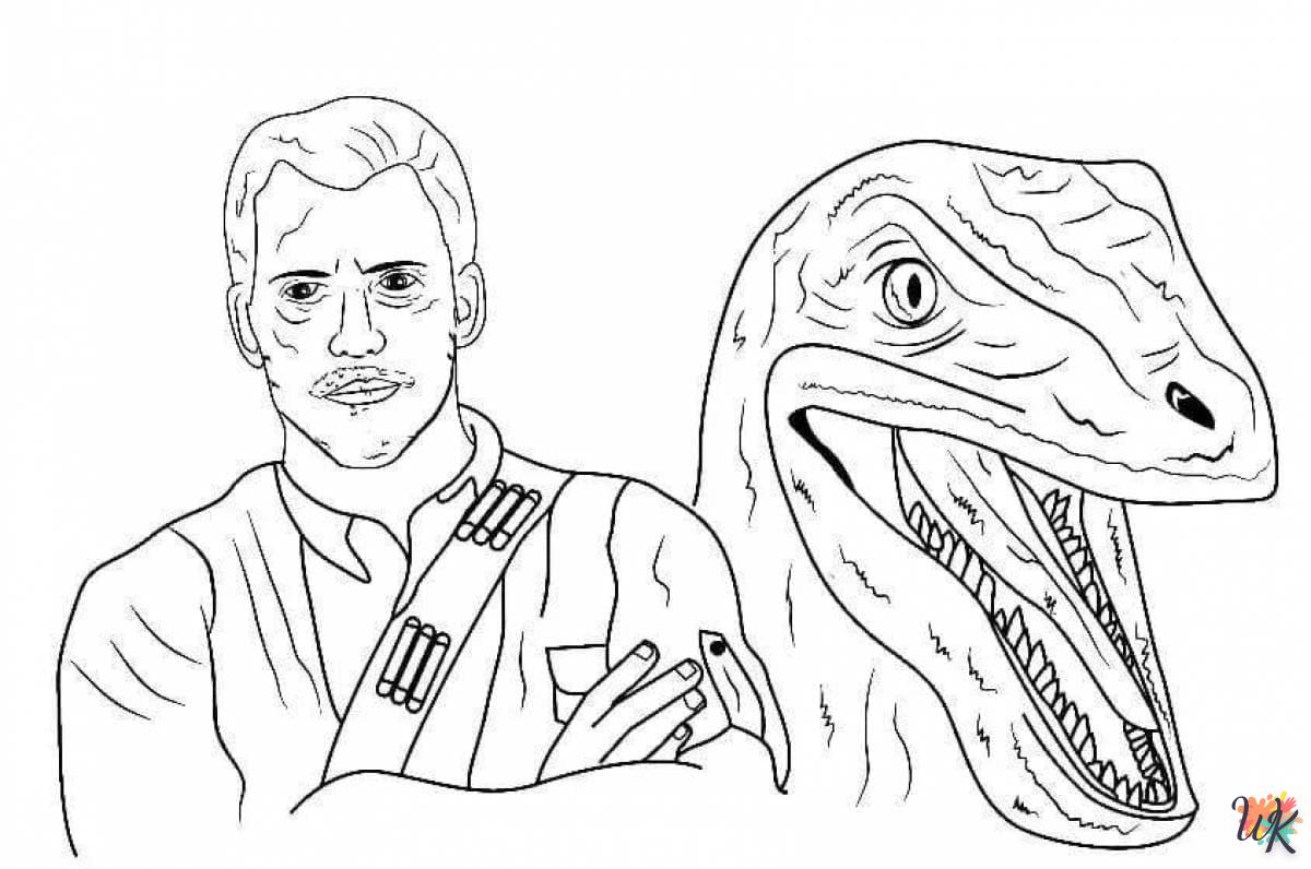 Dibujos para Colorear Velociraptor 26