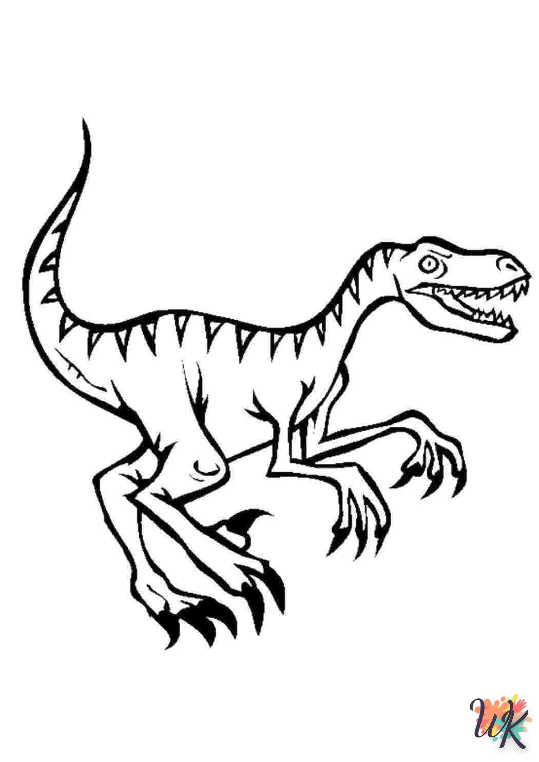 Dibujos para Colorear Velociraptor 27