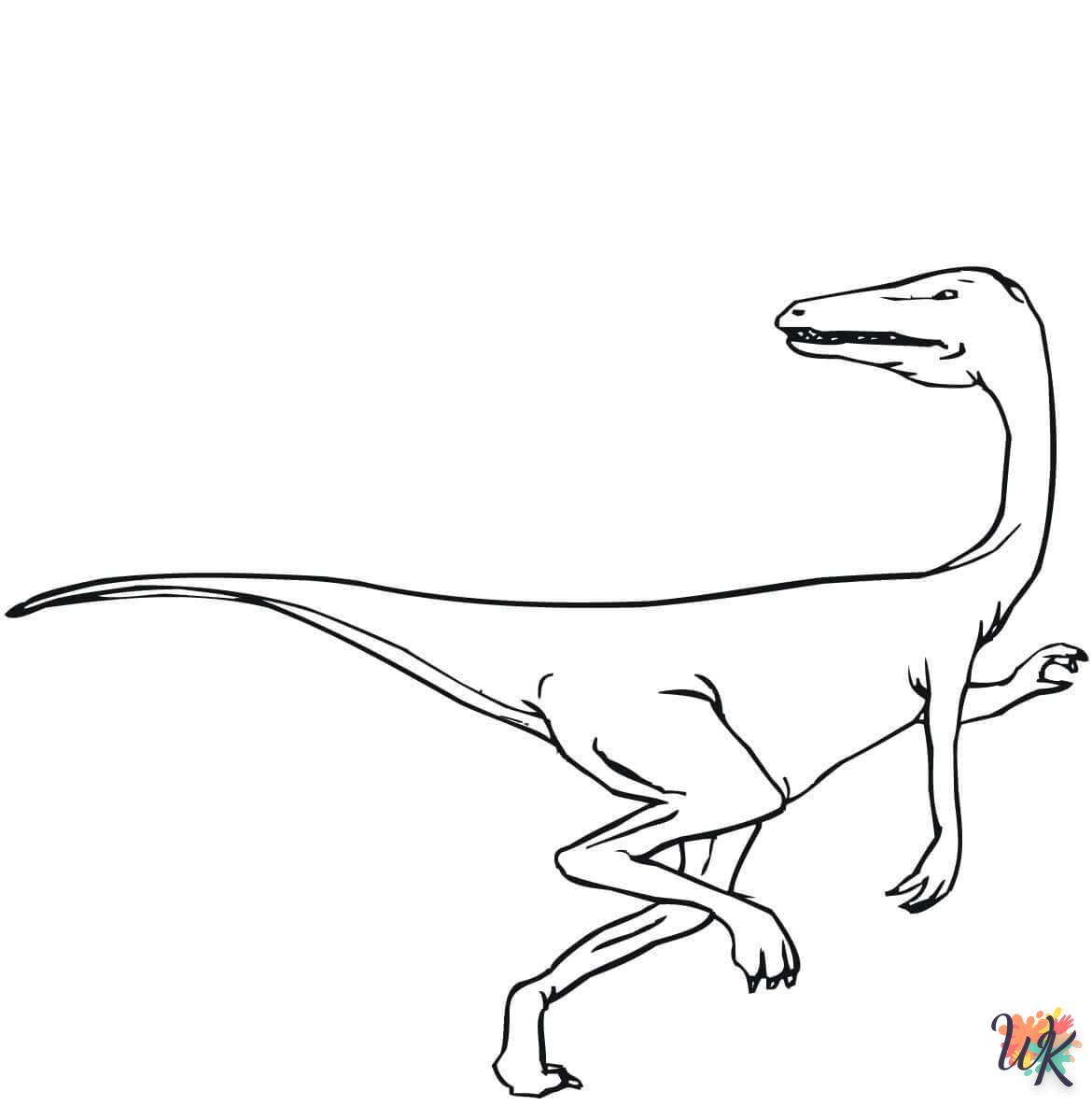 Dibujos para Colorear Velociraptor 29