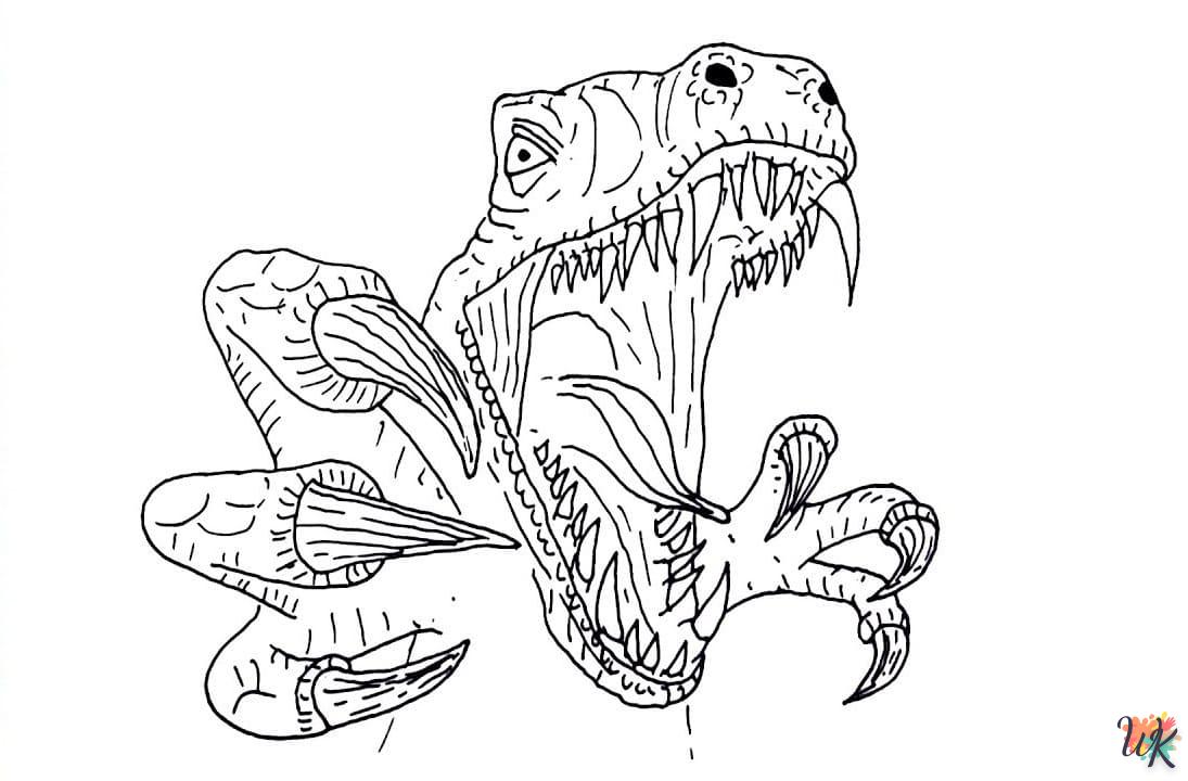 Dibujos para Colorear Velociraptor 30