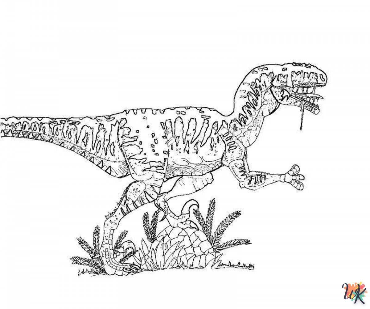 Dibujos para Colorear Velociraptor 31
