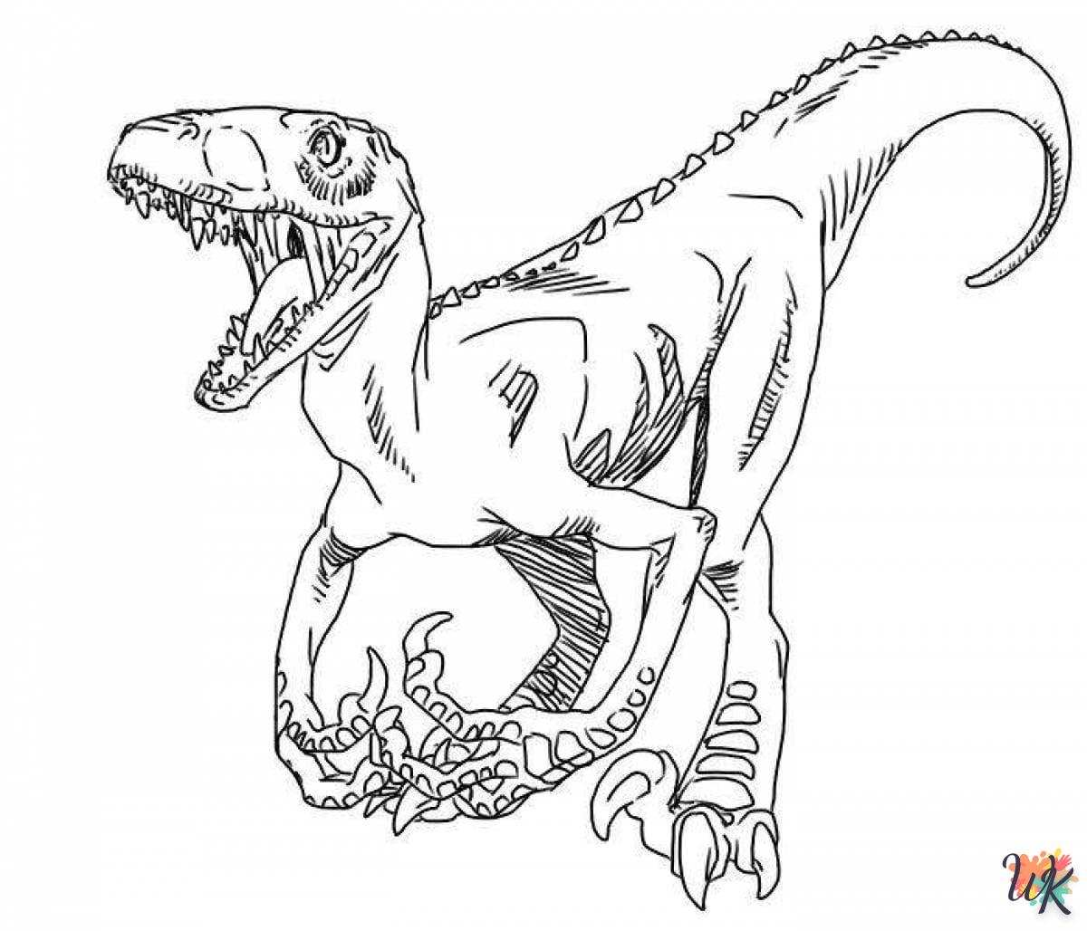 Dibujos para Colorear Velociraptor 32