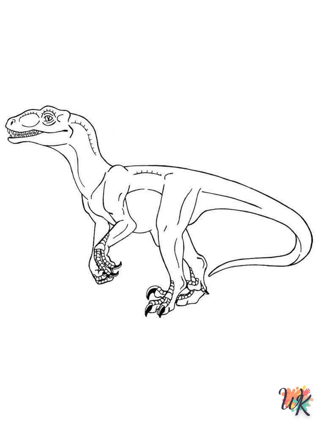 Dibujos para Colorear Velociraptor 34