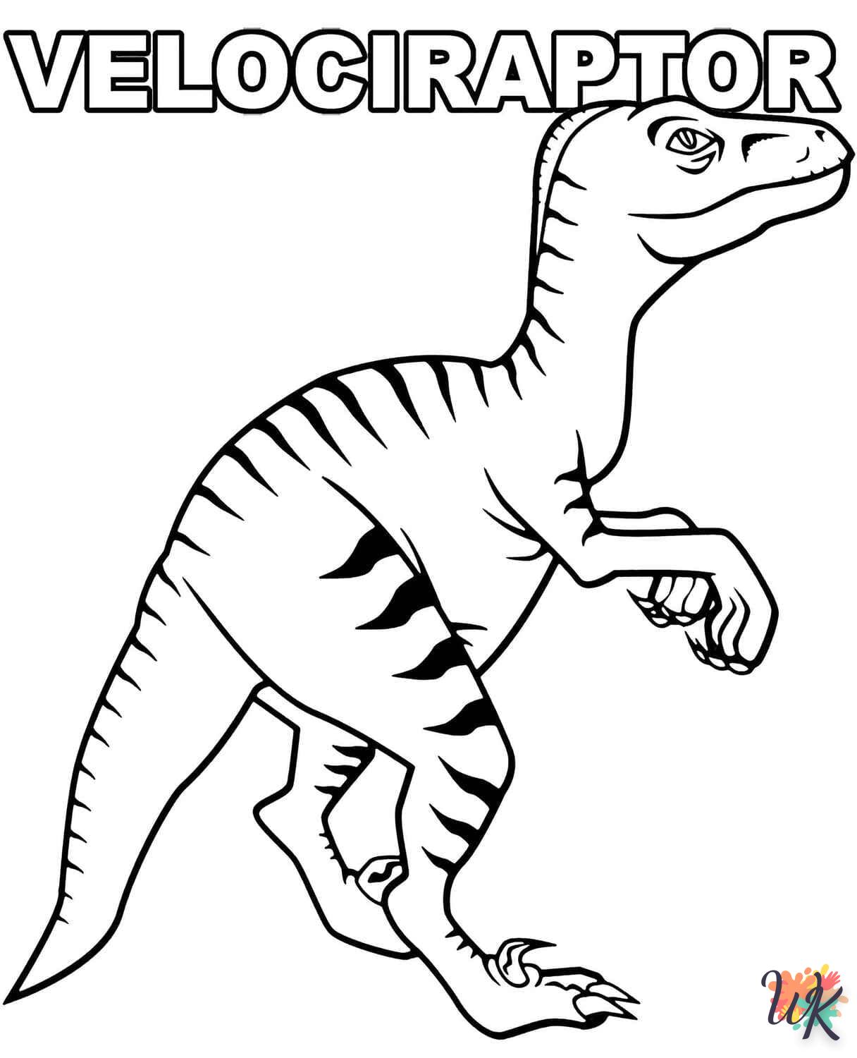 Dibujos para Colorear Velociraptor 35