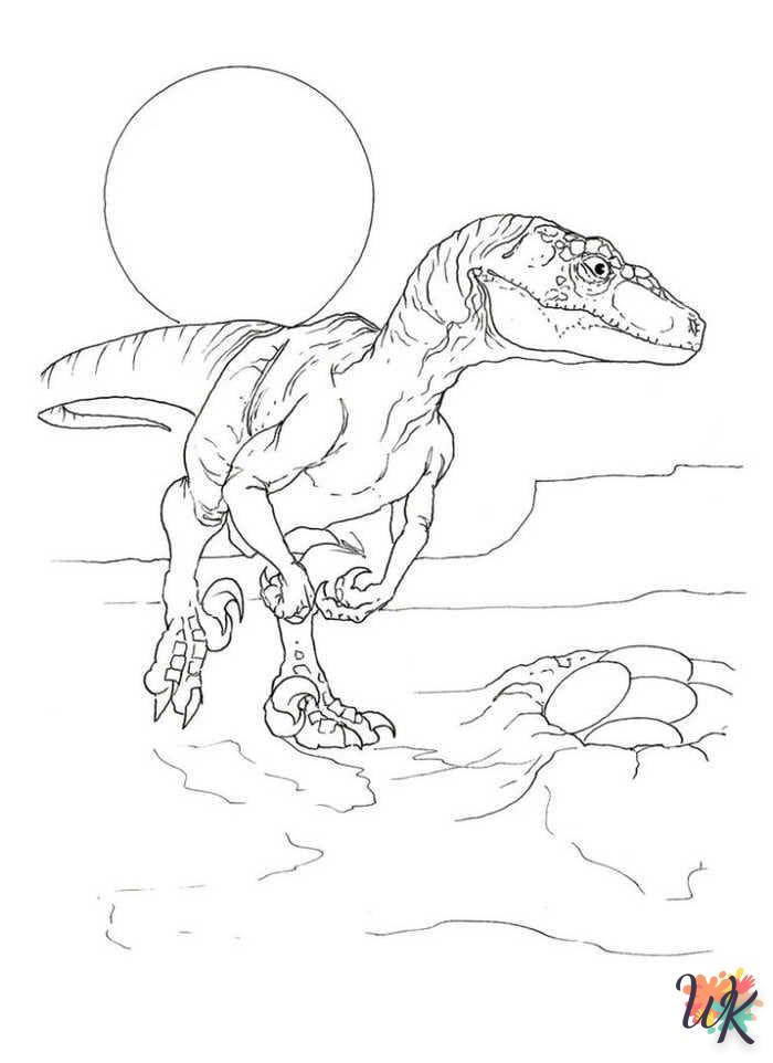 Dibujos para Colorear Velociraptor 36