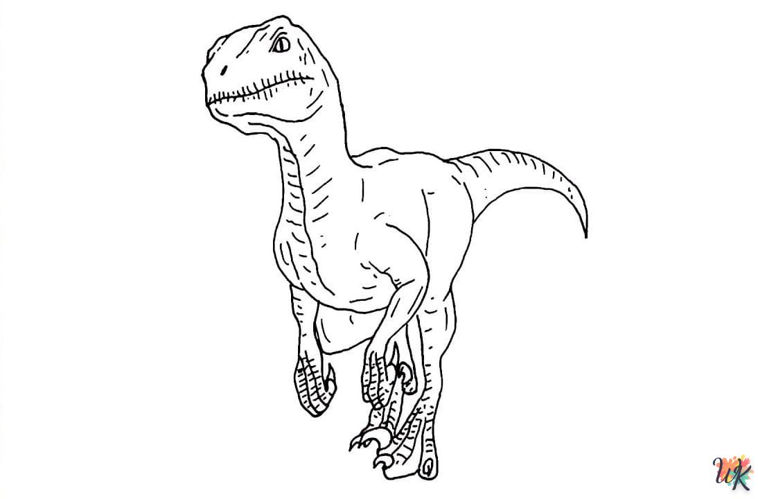 Dibujos para Colorear Velociraptor 37
