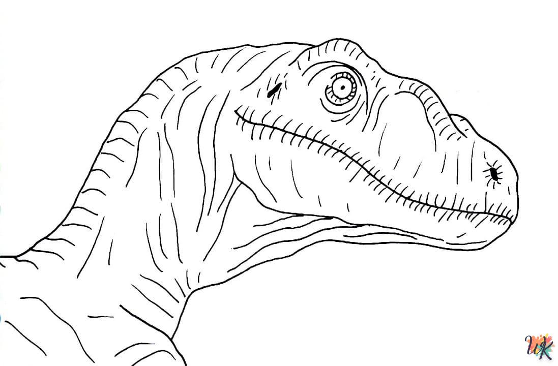 Dibujos para Colorear Velociraptor 42