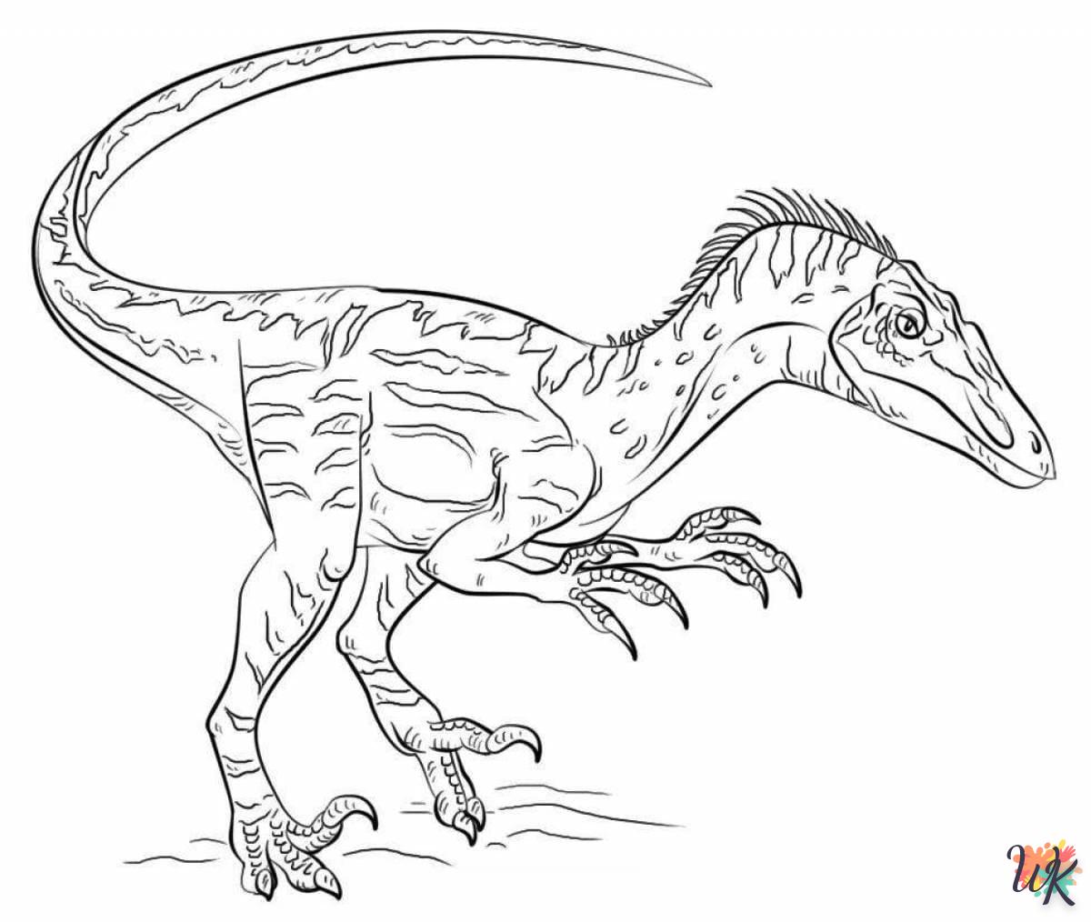 Dibujos para Colorear Velociraptor 43