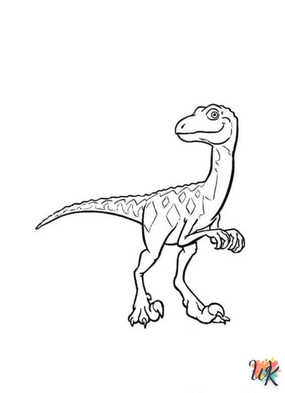 Dibujos para Colorear Velociraptor 46