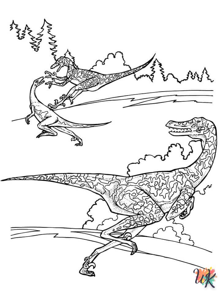 Dibujos para Colorear Velociraptor 47