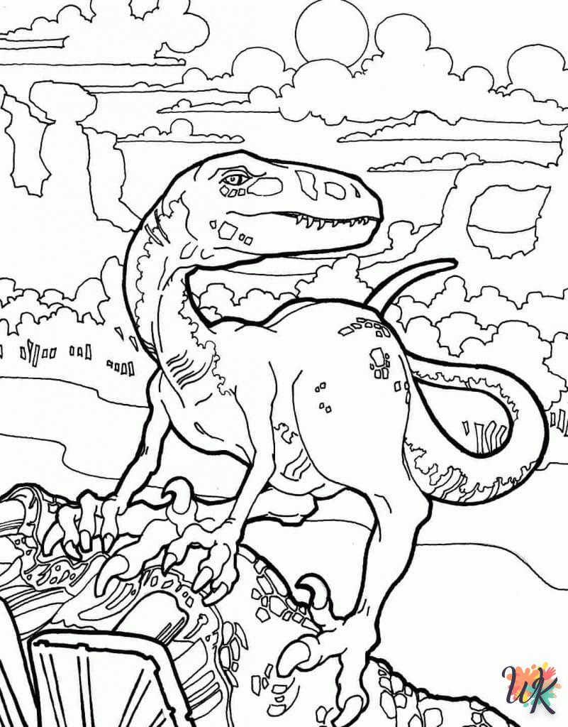 Dibujos para Colorear Velociraptor 48
