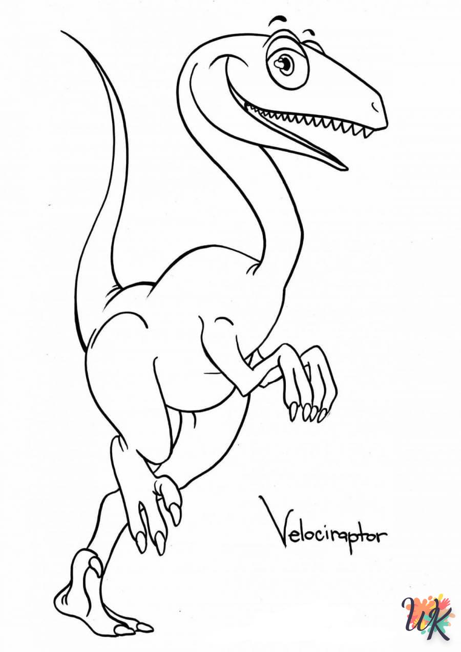 Dibujos para Colorear Velociraptor 49