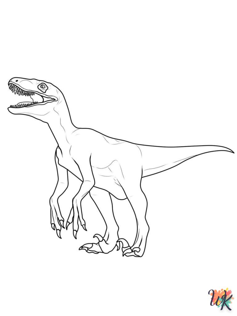 Dibujos para Colorear Velociraptor 5