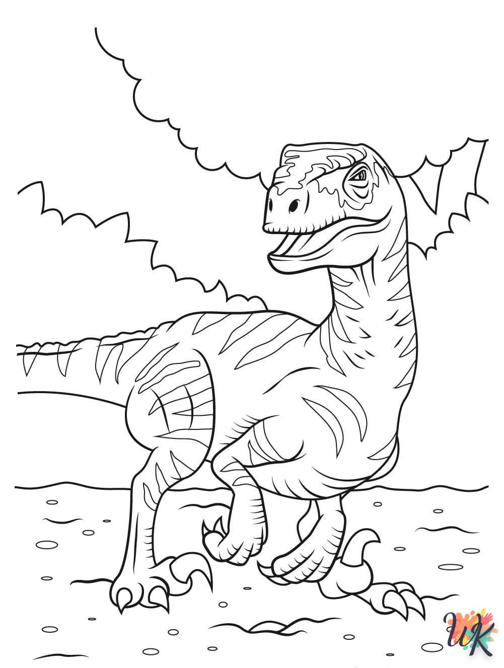 Dibujos para Colorear Velociraptor 56