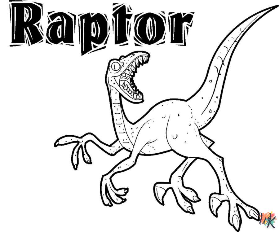 Dibujos para Colorear Velociraptor 57