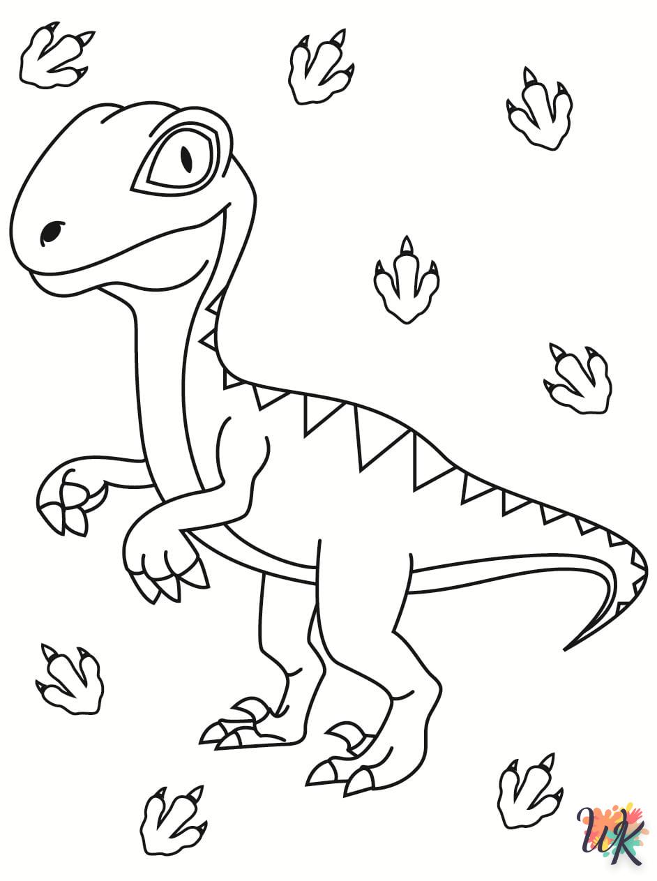 Dibujos para Colorear Velociraptor 64