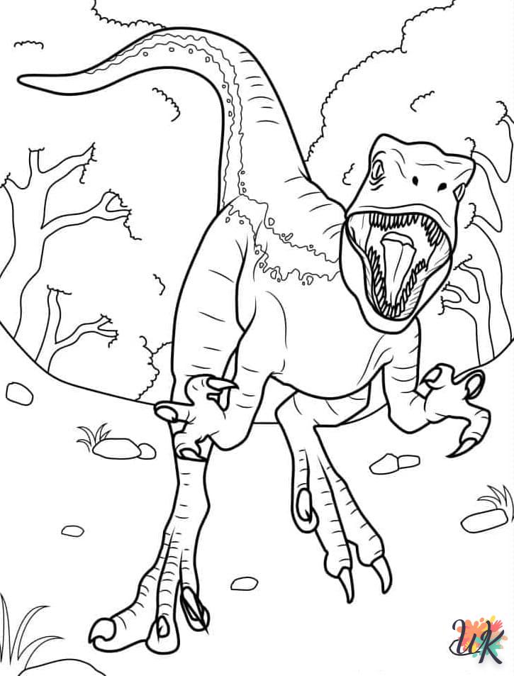 Dibujos para Colorear Velociraptor 66