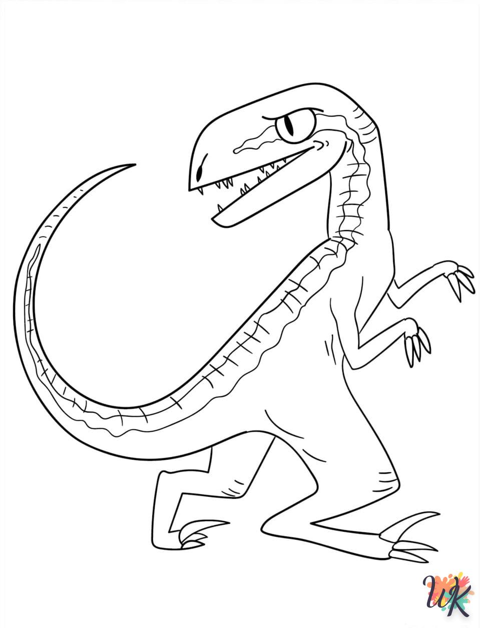 Dibujos para Colorear Velociraptor 68