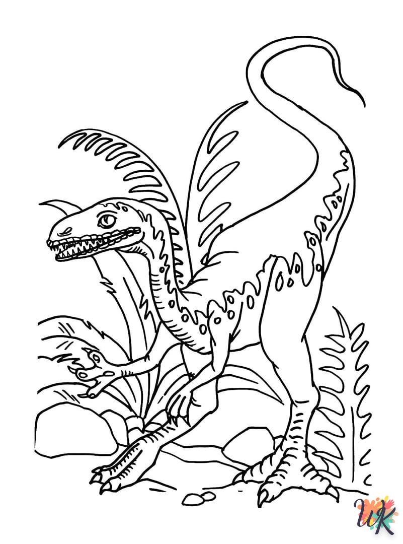 Dibujos para Colorear Velociraptor 7