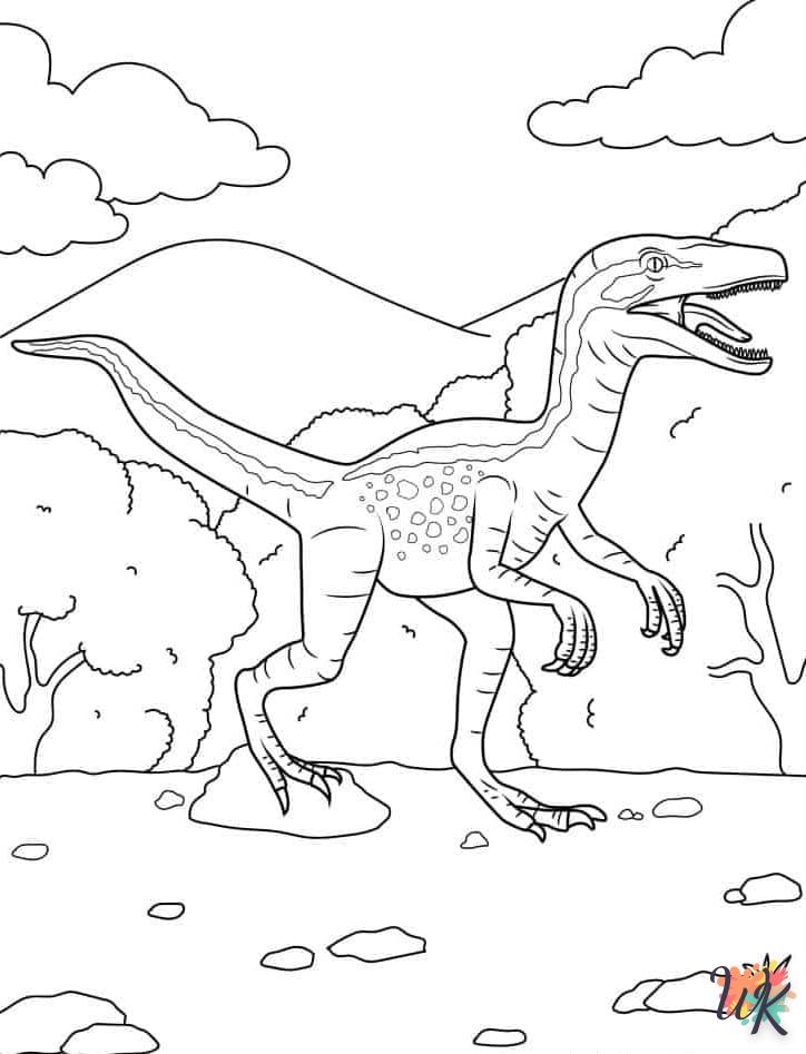 Dibujos para Colorear Velociraptor 71