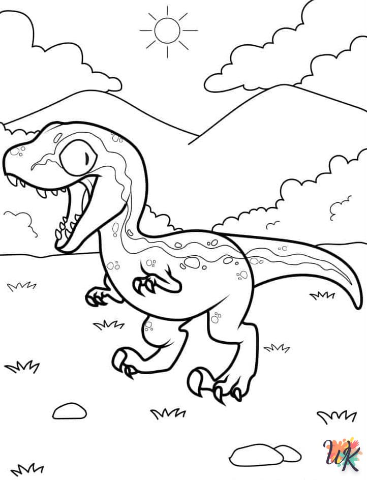 Dibujos para Colorear Velociraptor 72