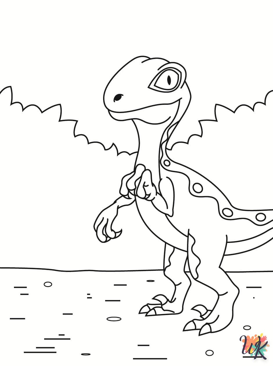 Dibujos para Colorear Velociraptor 74
