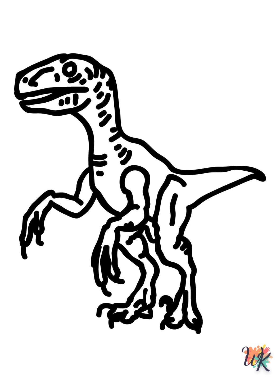 Dibujos para Colorear Velociraptor 75