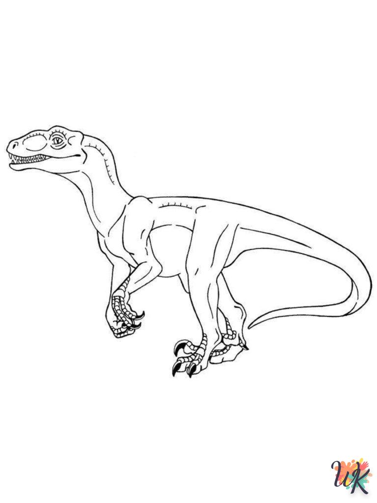Dibujos para Colorear Velociraptor 76